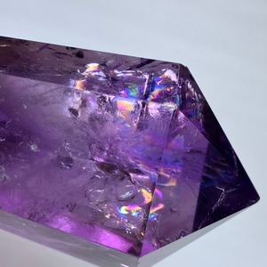 7.虹有り♪希少☆ロマネシュ鉱入り・色合い美麗☆アメジスト ポイント