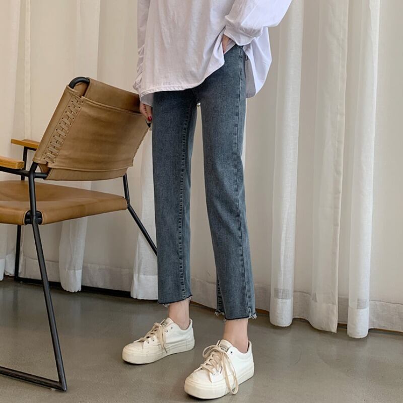 スプリングハイウェストウェストスリムジーンズ レディース 春物 YY-ファッション73814386796