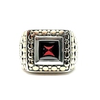 18K ドット ガーネット スクエア リング:JOHN HARDY ジョン ハーディー