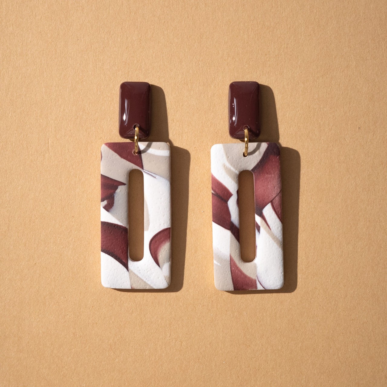 Matte :  Bordeaux rectangle donuts