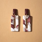 Matte :  Bordeaux rectangle donuts