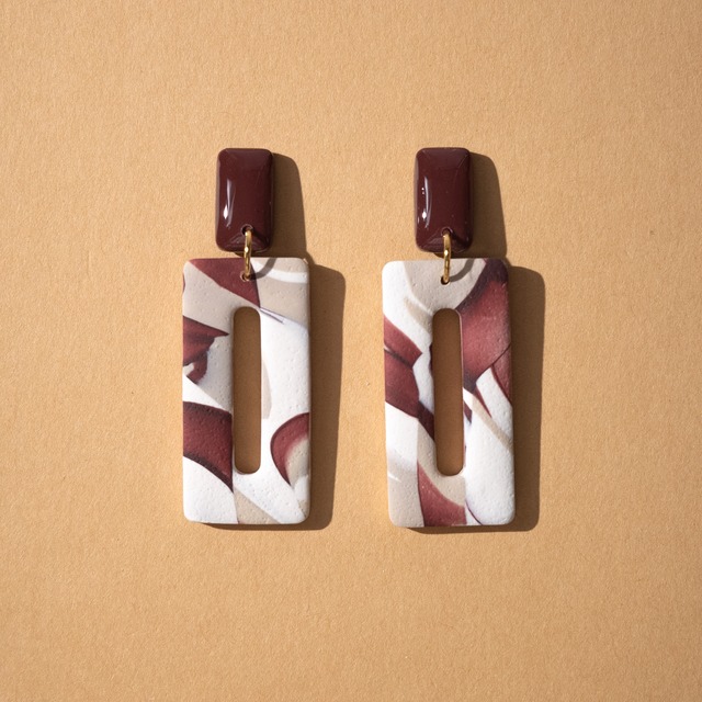 Matte :  Bordeaux rectangle donuts