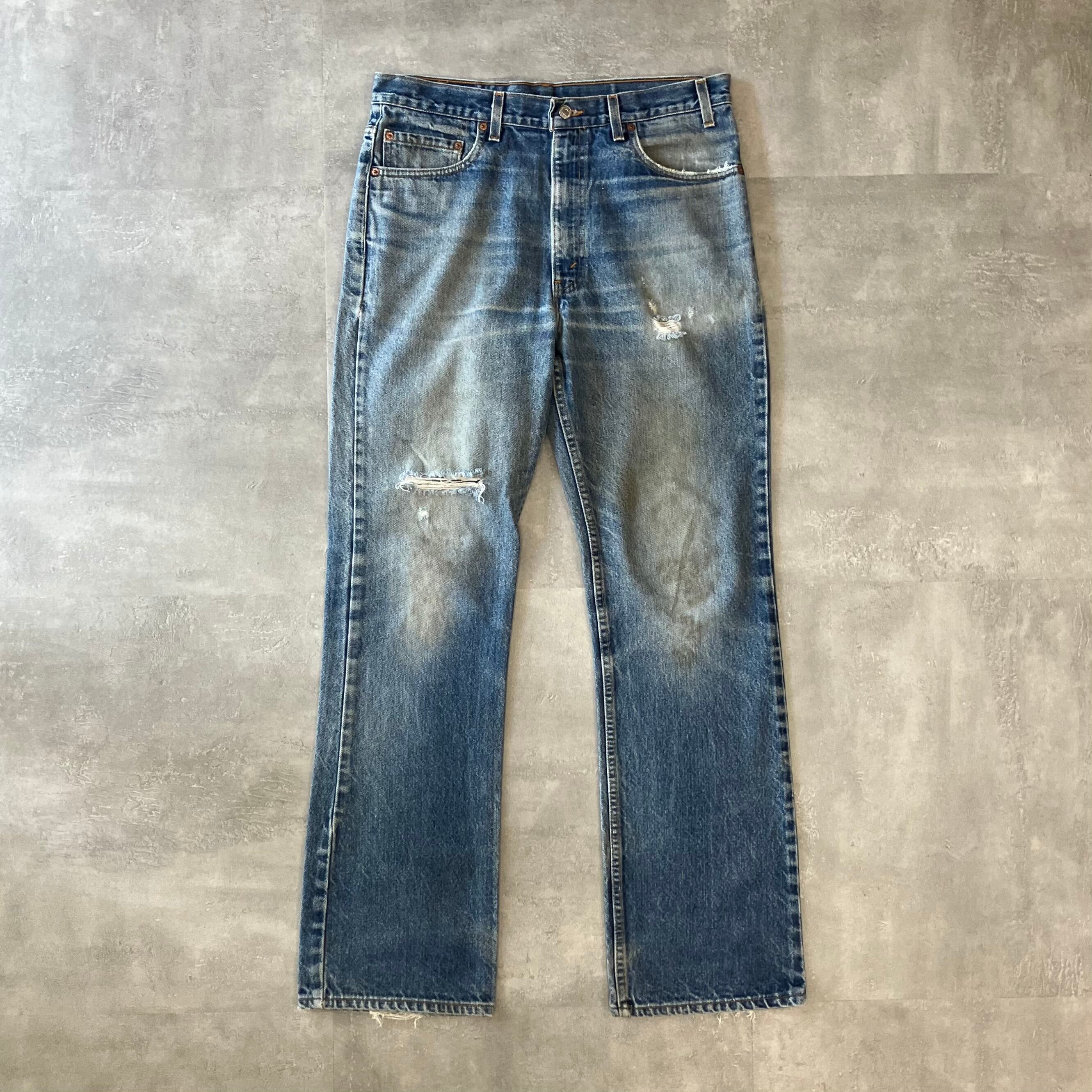 《実寸w34l33》Levi's リーバイス517 90s usa製 ブーツカット フレアデニム アタリ ヒゲ No.2787