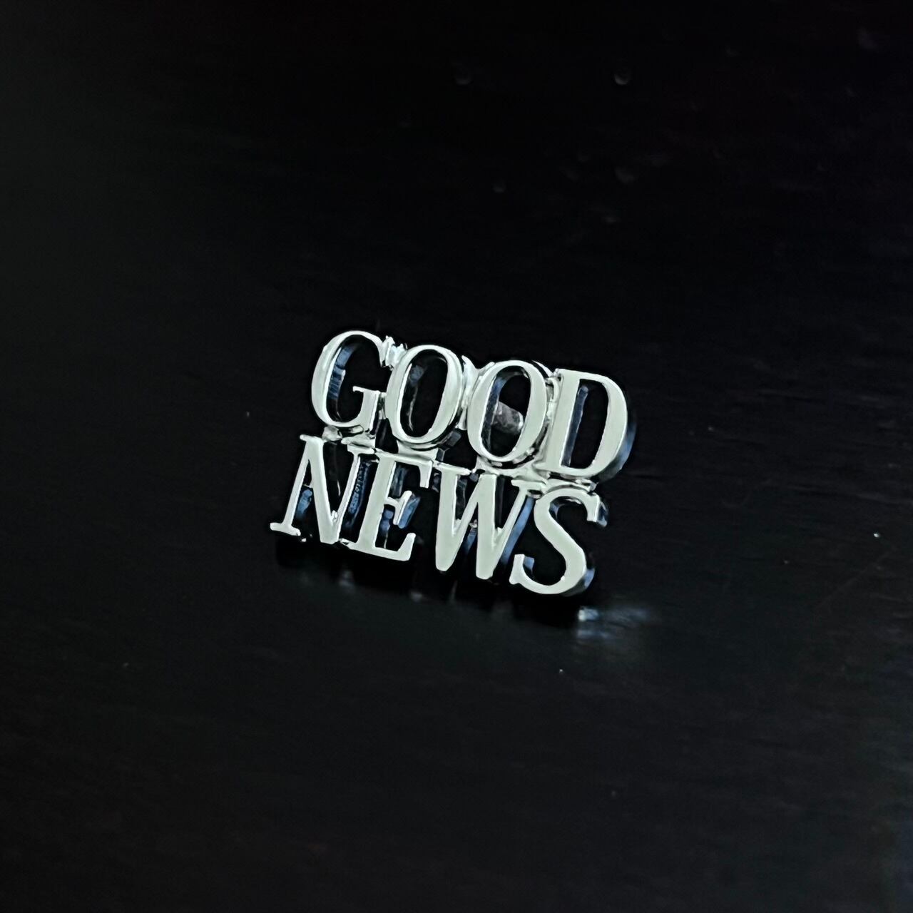 VINTAGE TIFFANY & CO. GOOD NEWS Pin Badge Sterling Silver