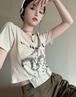 レディース向けTシャツ★♪カジュアル★韓国ファッション★半袖♪トップス★M−ＸＬ
