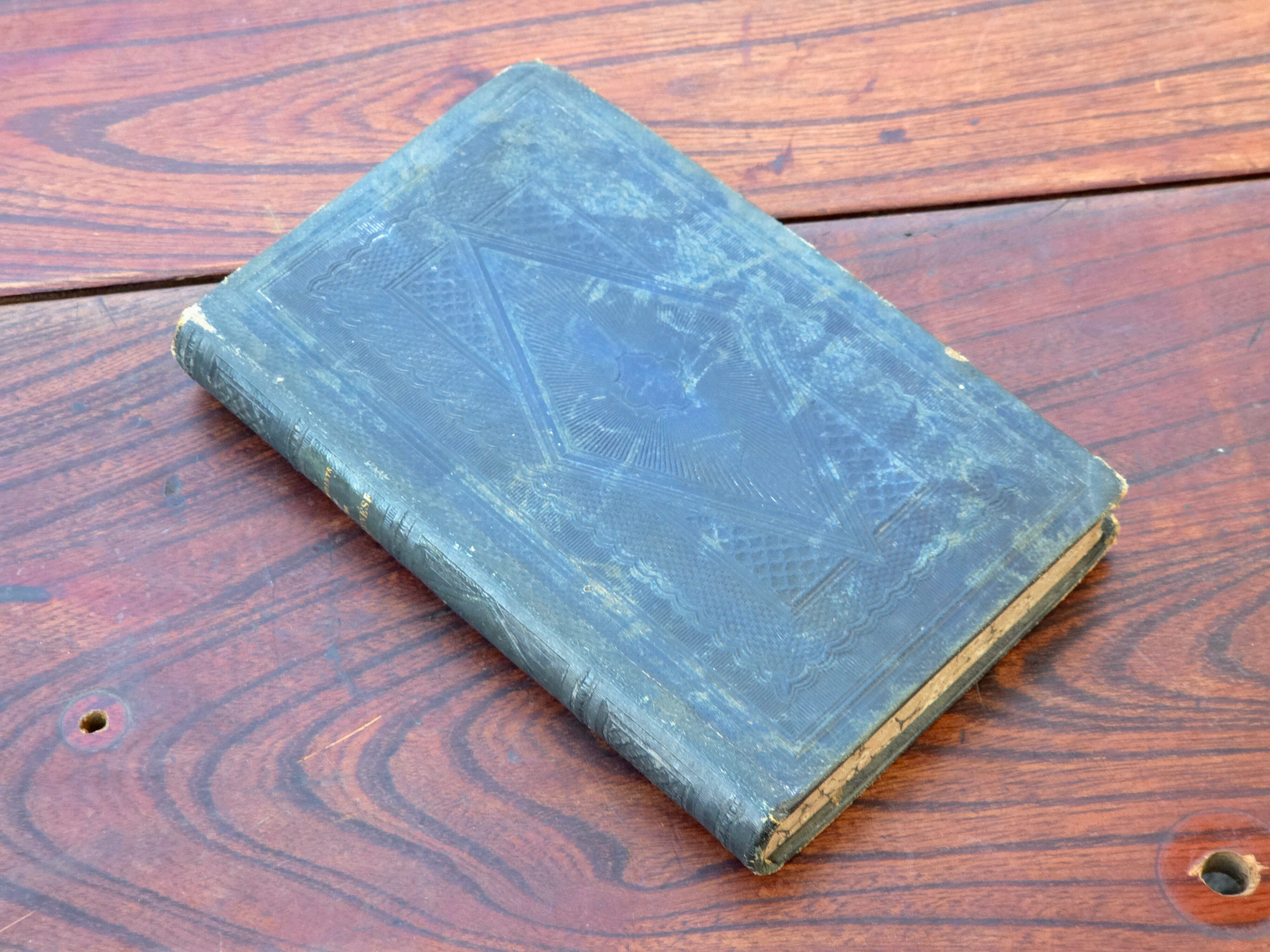 【Antique】フランス 1855年 書籍 ”創世記の子供たち” /d028