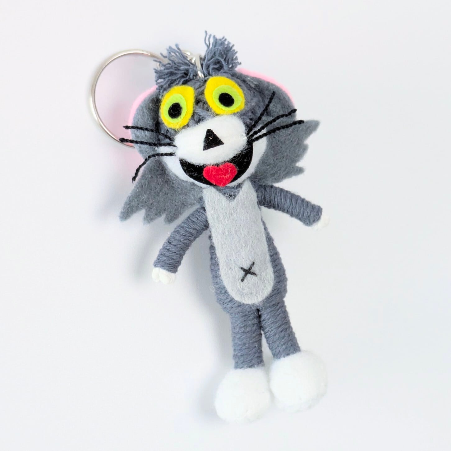【 Tom and Jerry ( トムとジェリー ) トム 】 Voodoo doll KeyHolder / ブードゥー人形 / 身代わり人形 /お守り人形  〚アメリカン雑貨 アメトイ〛