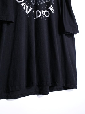 "Harley-Davidson" XXL over silhouette front and back print tee