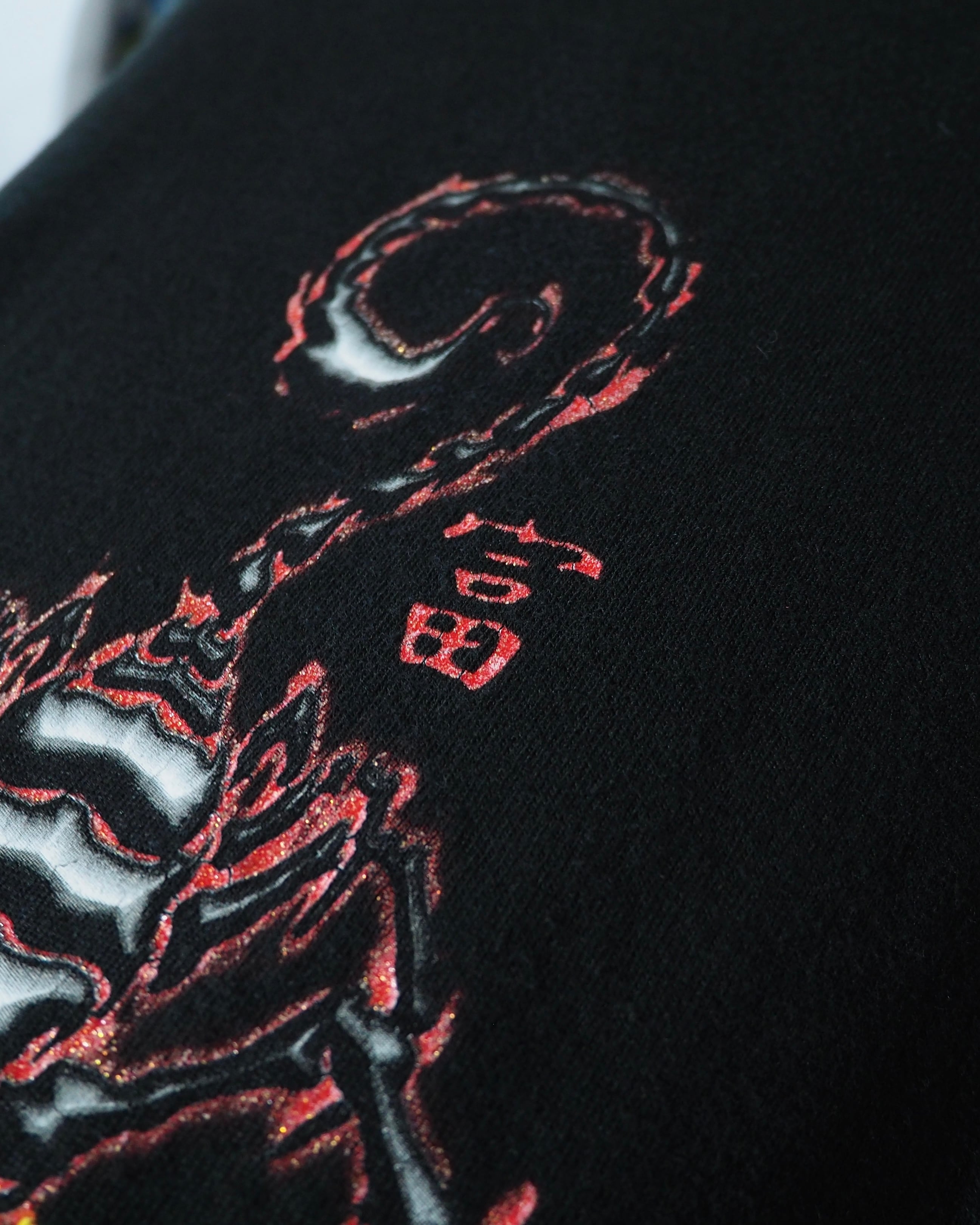 ” 毒蠍 ” Graphic printed × Fire Tie-Dye Over silhouette Special Tee