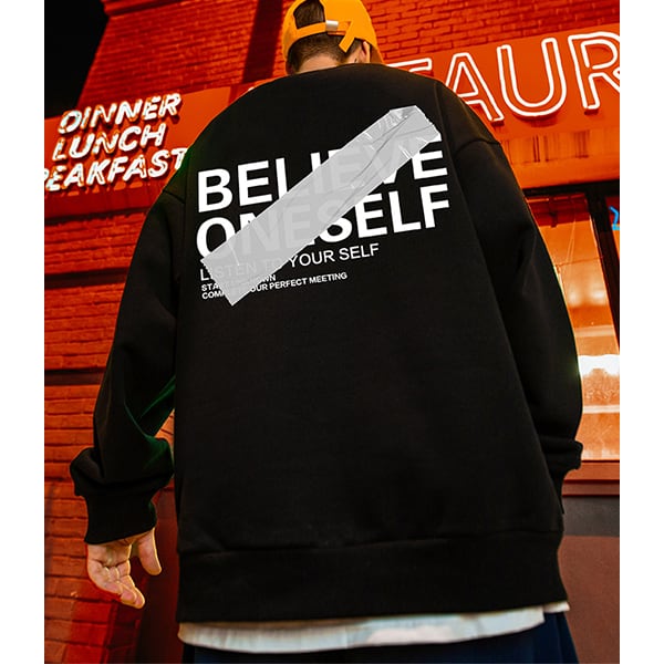 Back letter design sweat P069