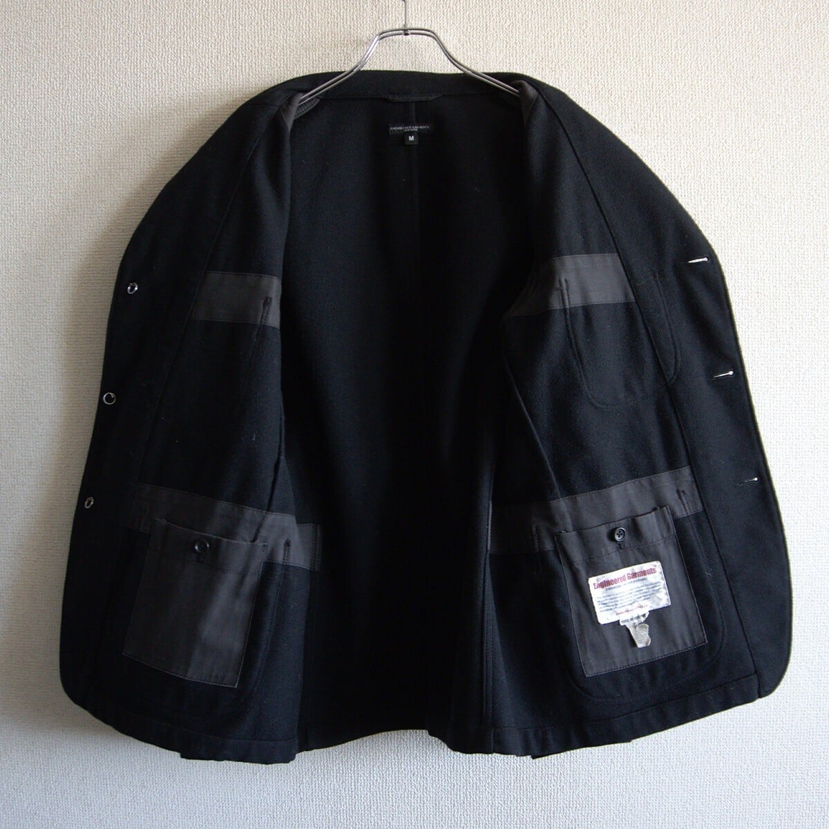 美品】Engineered Garments【BEDFORD JACKET】M ブラック メルトン