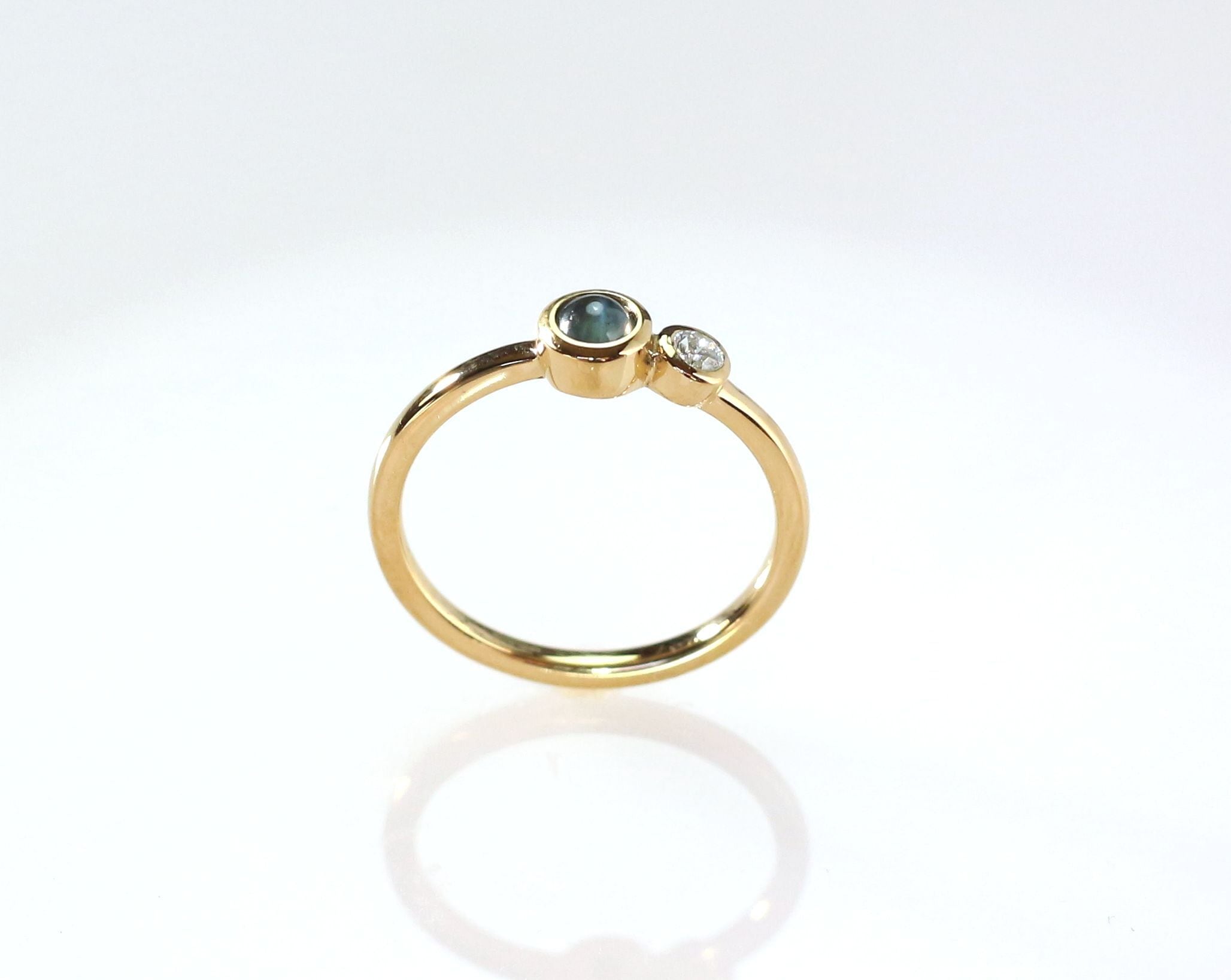 K18YG アレキサンドライトキャッツアイリング 0.24ct | Atelier Ozaki