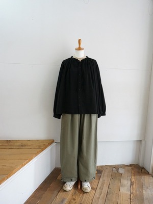 NATURAL LAUNDRY ナチュラルランドリー　ソフテンブロード スモッグシャツ