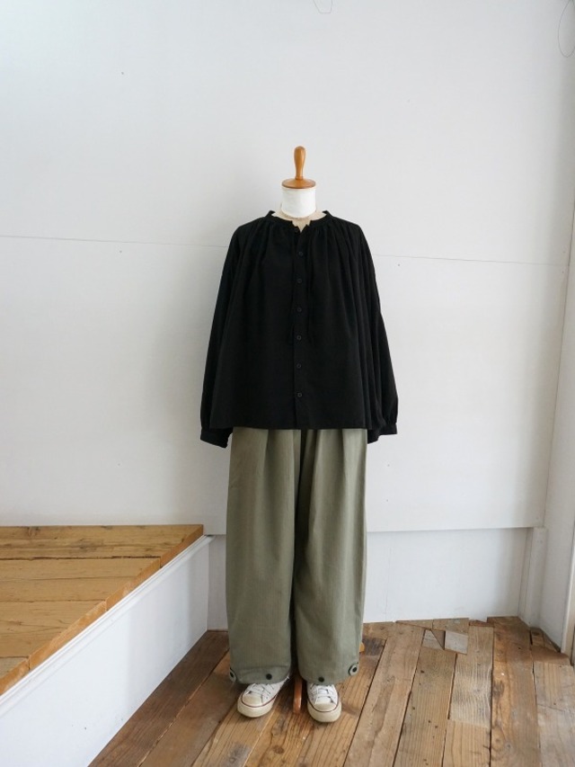 NATURAL LAUNDRY ナチュラルランドリー　ソフテンブロード スモッグシャツ