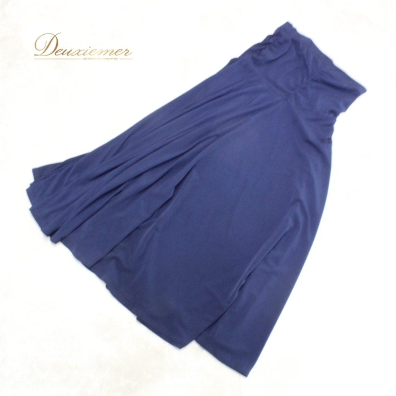 社交ダンス 衣装 スタンダード スカート レッスンウェア レディース ICHIOKU イチオク ネイビー系 無地 紺 シンプル フォーマル 練習着 サイドスリット 伸縮性 レディースファッション ダンスウェア おしゃれ 上質 高品質 長丈 薄手 スタイリッシュ 動きやすい 練習用 ウェア 派手でない 使いやすい ヨガ 裸足 スポーティー