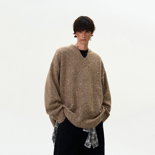 MADWITCHミックスウールニットセーター