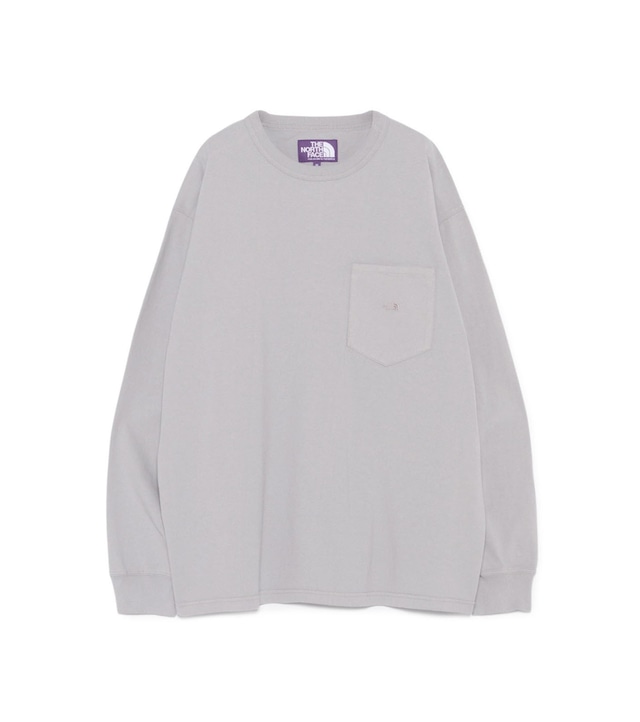 THE NORTH FACE PURPLE LABEL 8oz Field Long Sleeve Pocket Tee   N25FT063 LH(Light Gray)