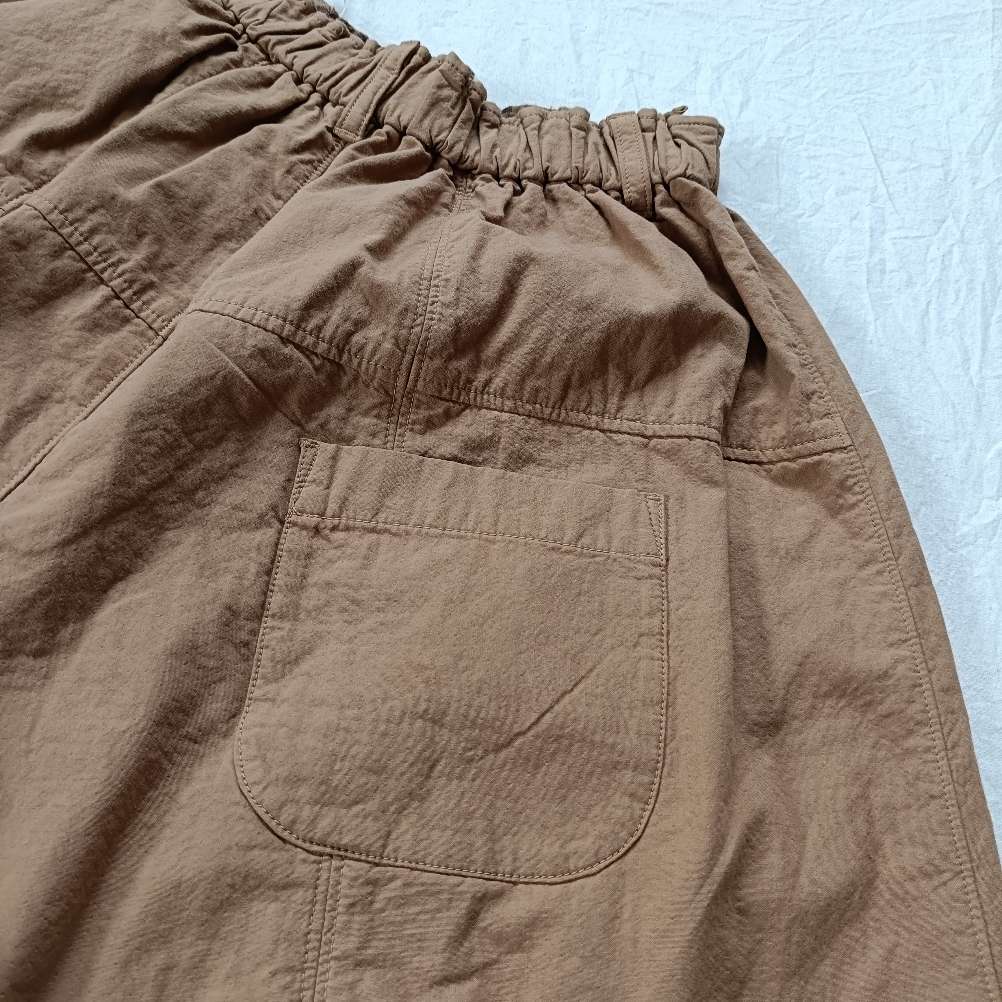 ワイド柔らか綿パンツ付けポケット Cotton House Aya | 工房294 受注