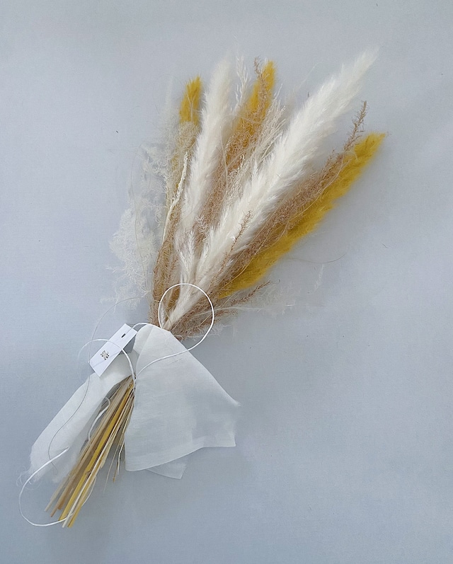 fluffy bouquet swag white/yellow  ファー ブーケ スワッグ