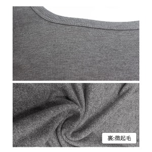 長袖 Tシャツ レディース 春秋冬 韓国 ショート丈 Uネック 裏微起毛 トップス シンプル 大人 カジュアル インナー ストレッチ 大人可愛い 大人女子