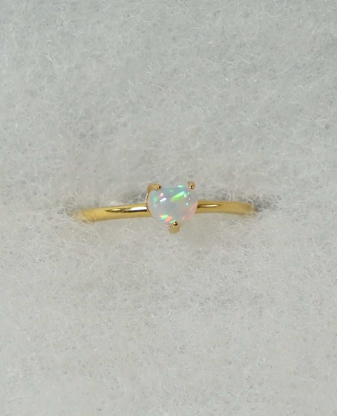 (SV)Heart opal ring