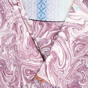 「葡萄色×ミントグリーンドット」アクセントマーブル柄❤︎〜セオアルファ楊柳〜浴衣・夏着物・単衣