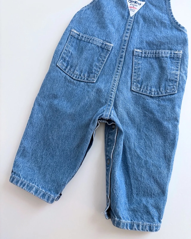 【3-6m・vintage】USA製 OshKosh デニムオーバーオール