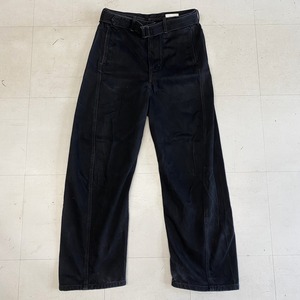 LEMAIRE ルメール 24AW TWISTED BELTED PANTS デニムパンツ ブラック 