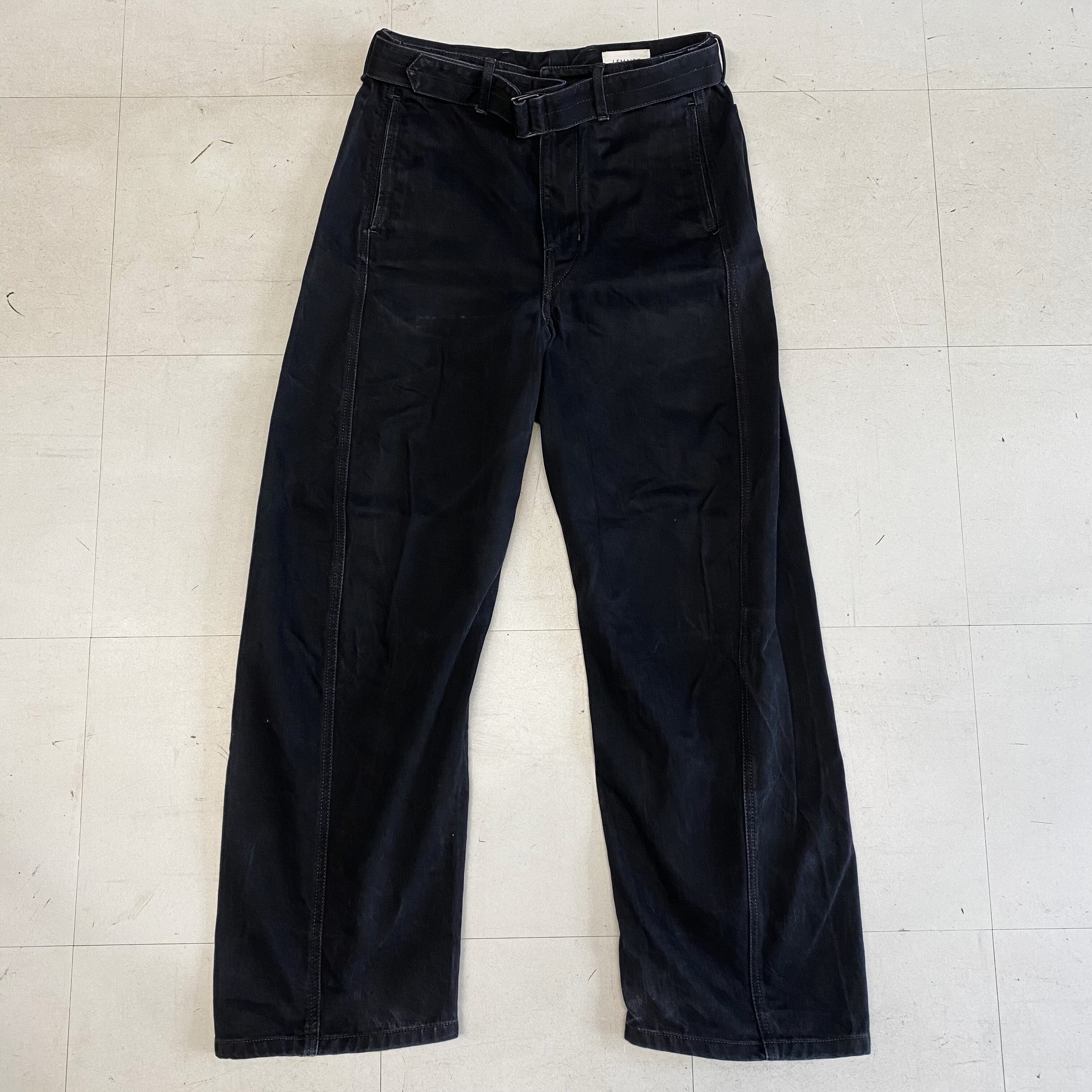 LEMAIRE ルメール 24AW TWISTED BELTED PANTS デニムパンツ ブラック 