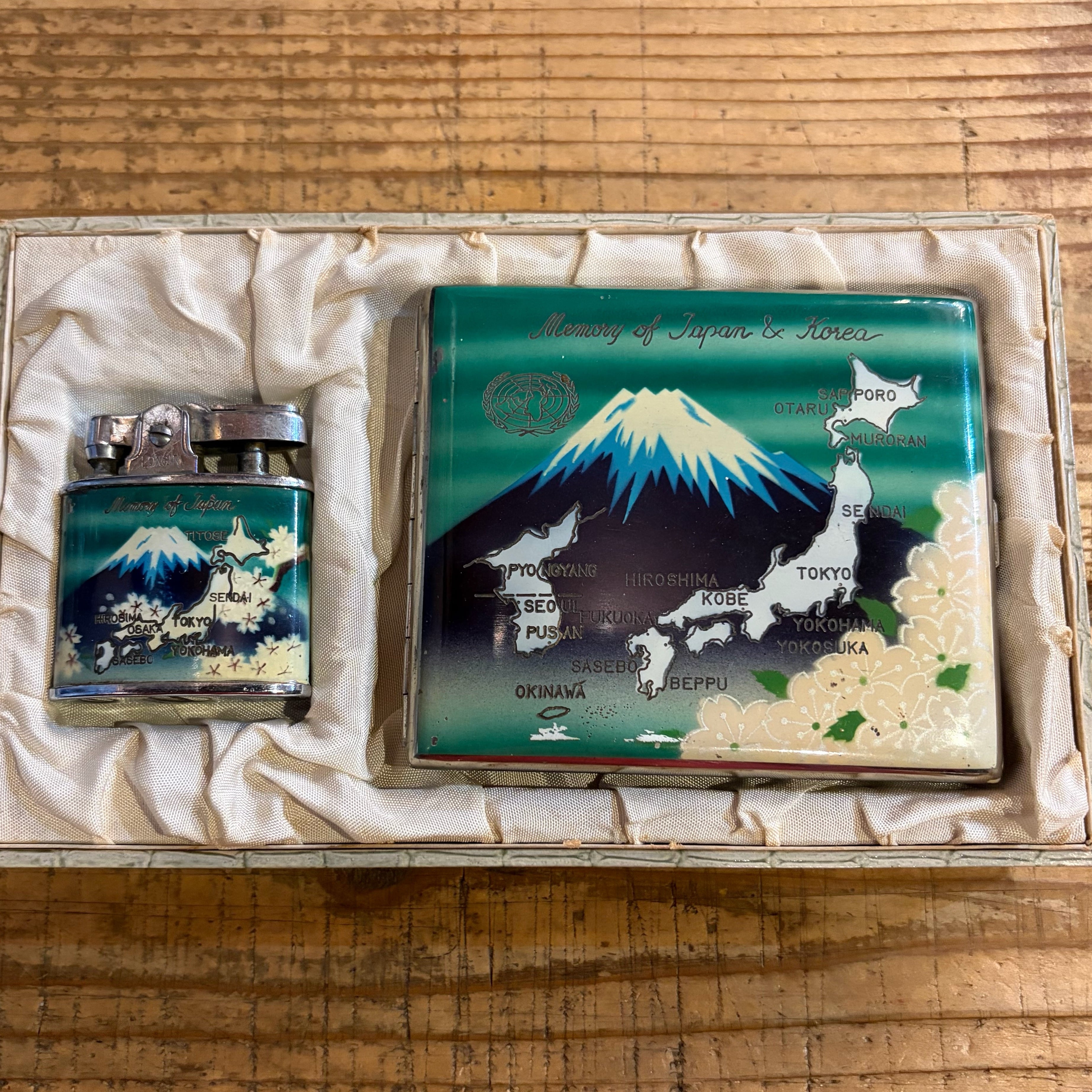 50s vintage souvenir lighter cigarette case ヴィンテージ