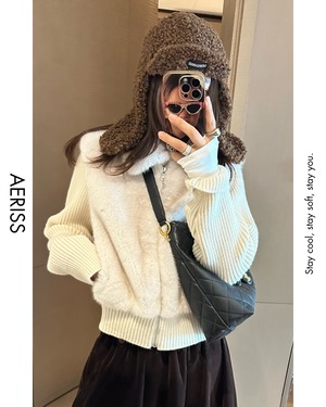 フェイクファーニット 2color A0742