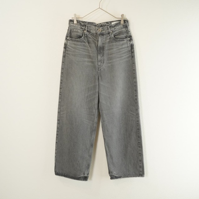 L'Appartement アパルトモン 別注 upper hights アッパーハイツ WIDE DENIM ワイド デニム ジーンズ グレー ブラックジーンズ 24インチ