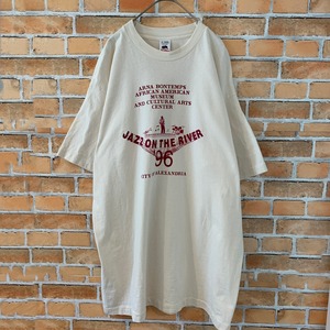 【FRUIT OF THE LOOM】90s jazz イベント Tシャツ USA製 アメリカ古着 オーバーサイズ