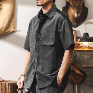 レトロワークウェア半袖シャツ 225742