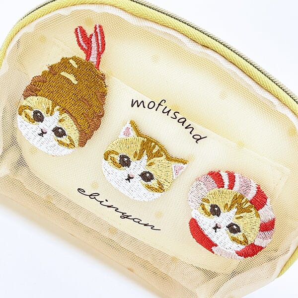 モフサンド えびにゃん ティッシュポーチ メッシュシリーズ mofusand