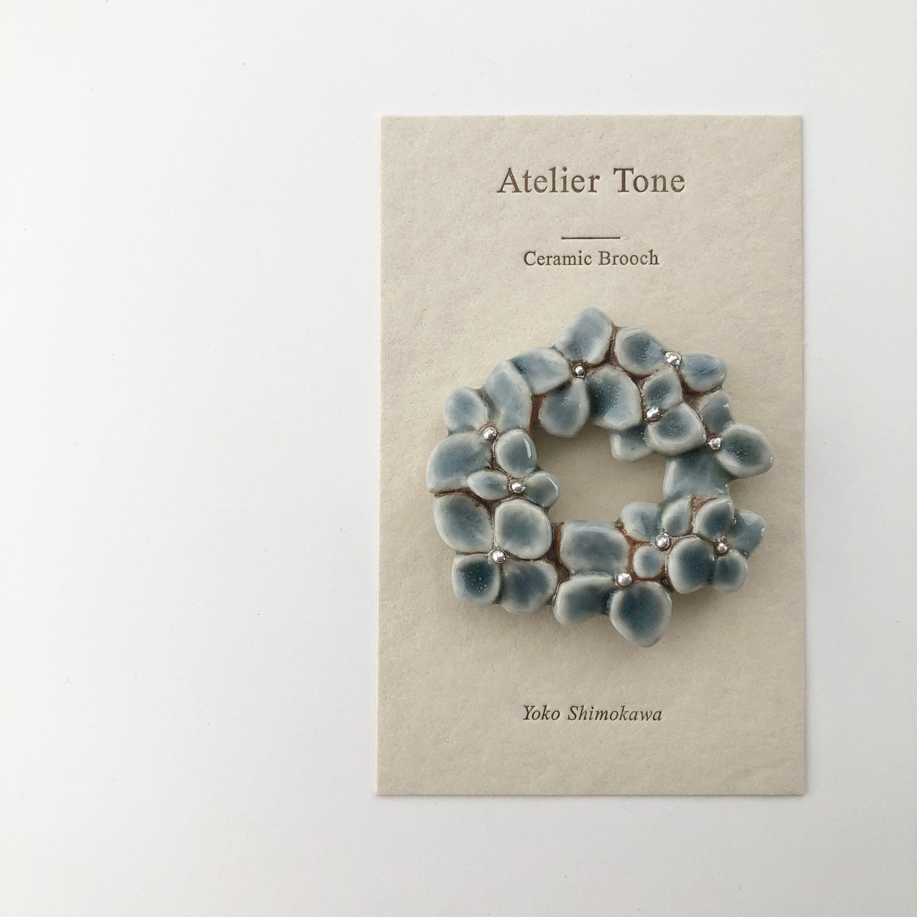 あじさい ブローチ/アンティークブルー | Atelier Tone Online Shop