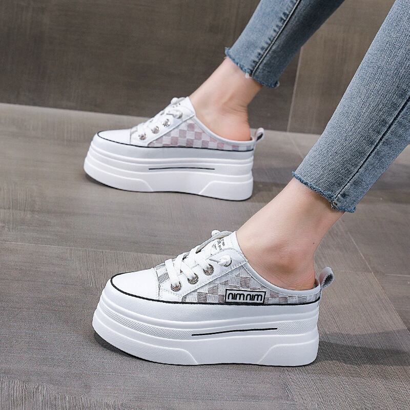 初回送料無料プラットフォーム厚底靴ハーフスリッパレディースファッションシューズ