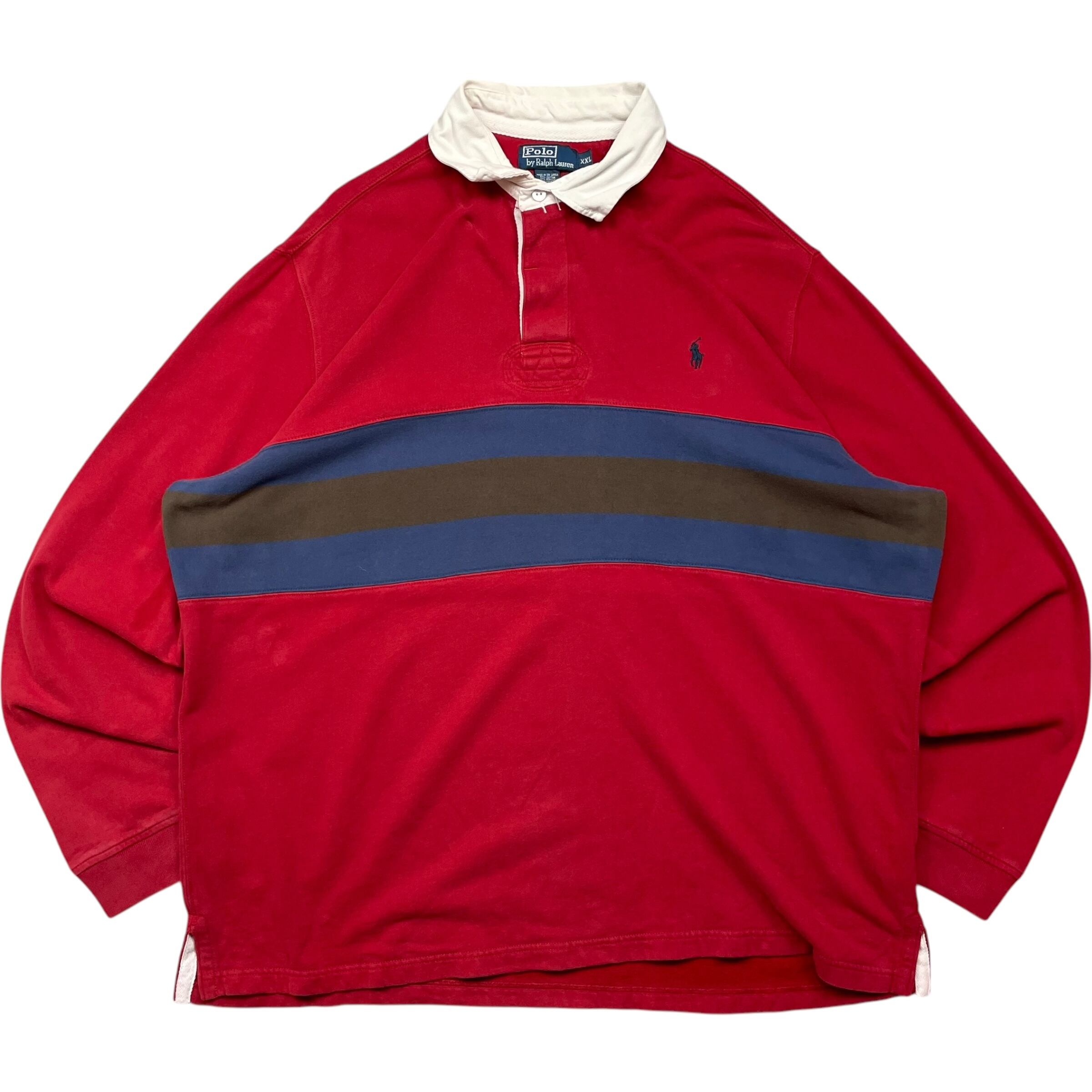 《XXL》Polo by Ralph Lauren ポロバイラルフローレン ワンポイント 刺繍 ラガーシャツ マルチカラー no.5145
