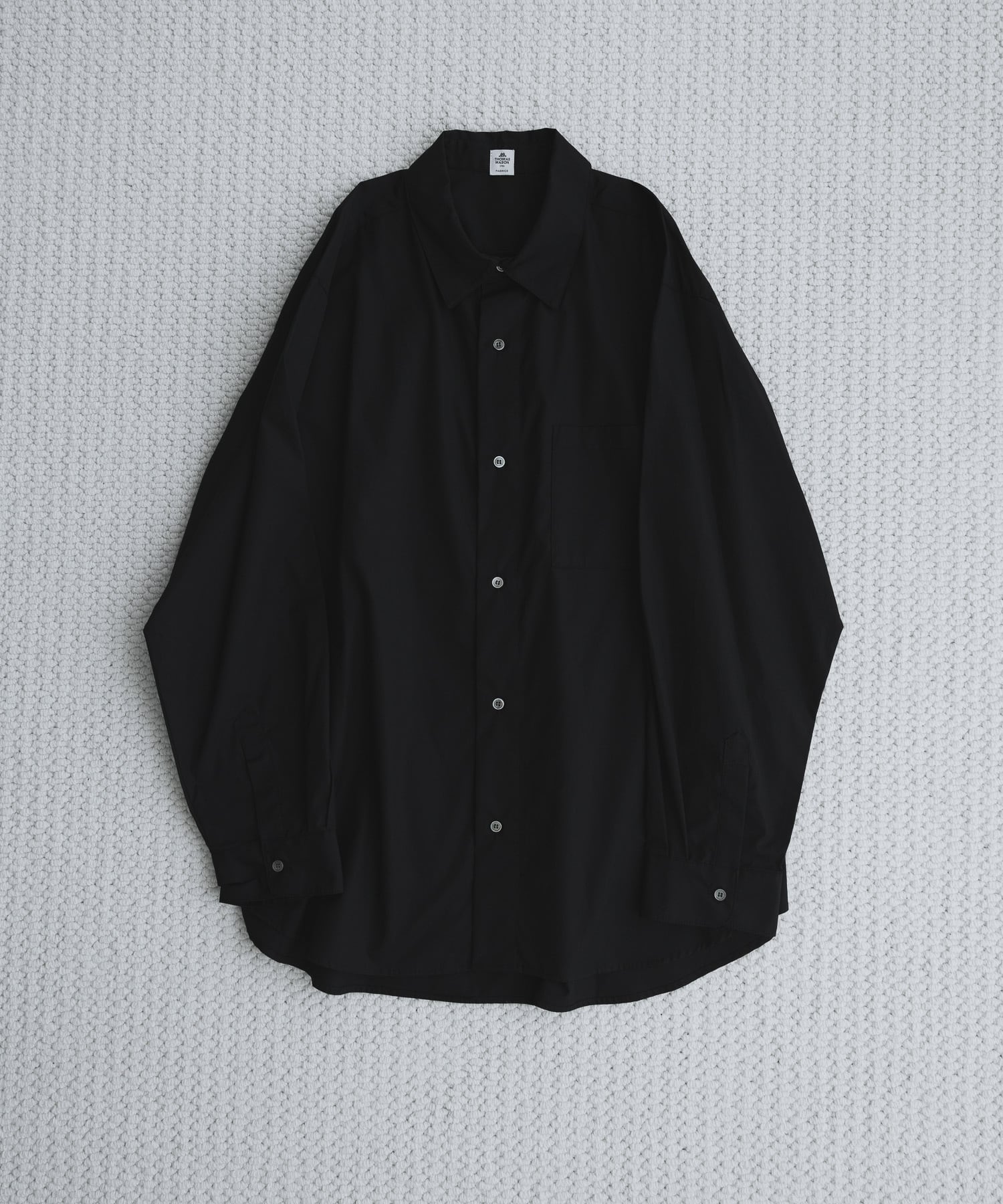 THOMAS MASON】loose basic oversize shirt〈 Black 〉 | remer