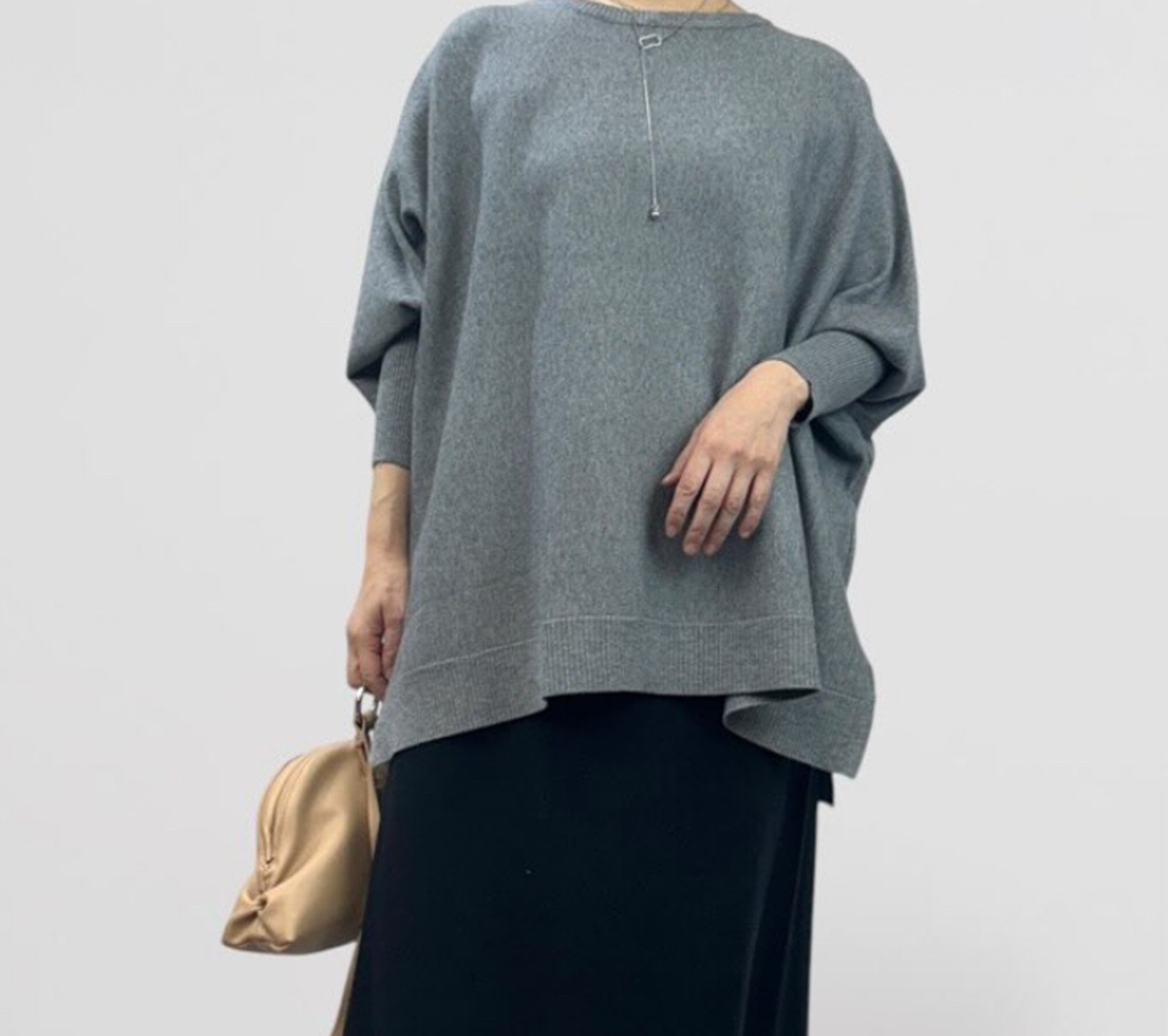 qtume ポンチョニット　552-25514