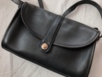 AMERICA 1990’s OLD COACH “Dark Navy Leather” shoulder bag