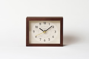 ひのきの置き時計 DARK BROWN -GREEN秒針-