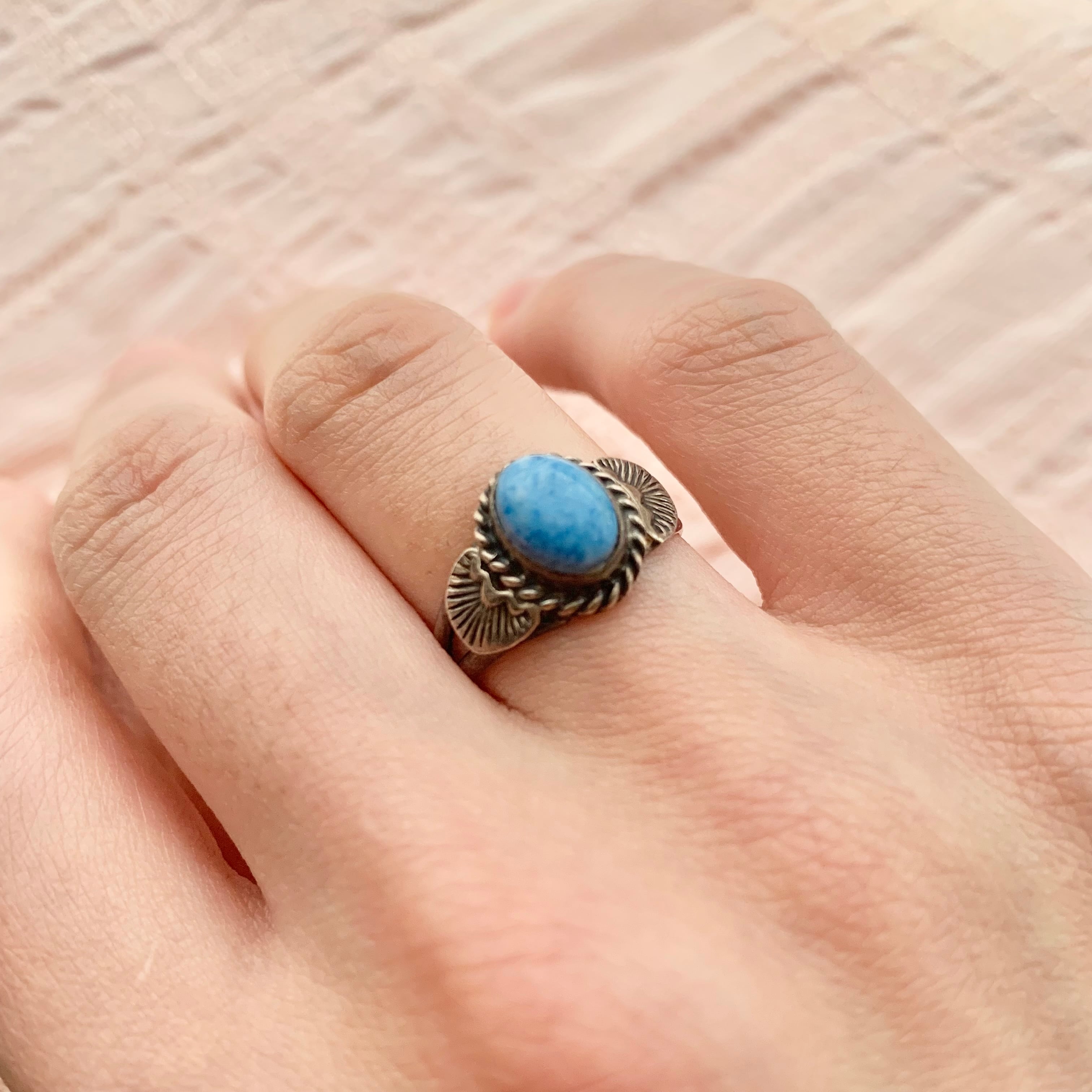 〈ハリねず美さま専用〉ブルーストーンリング silver