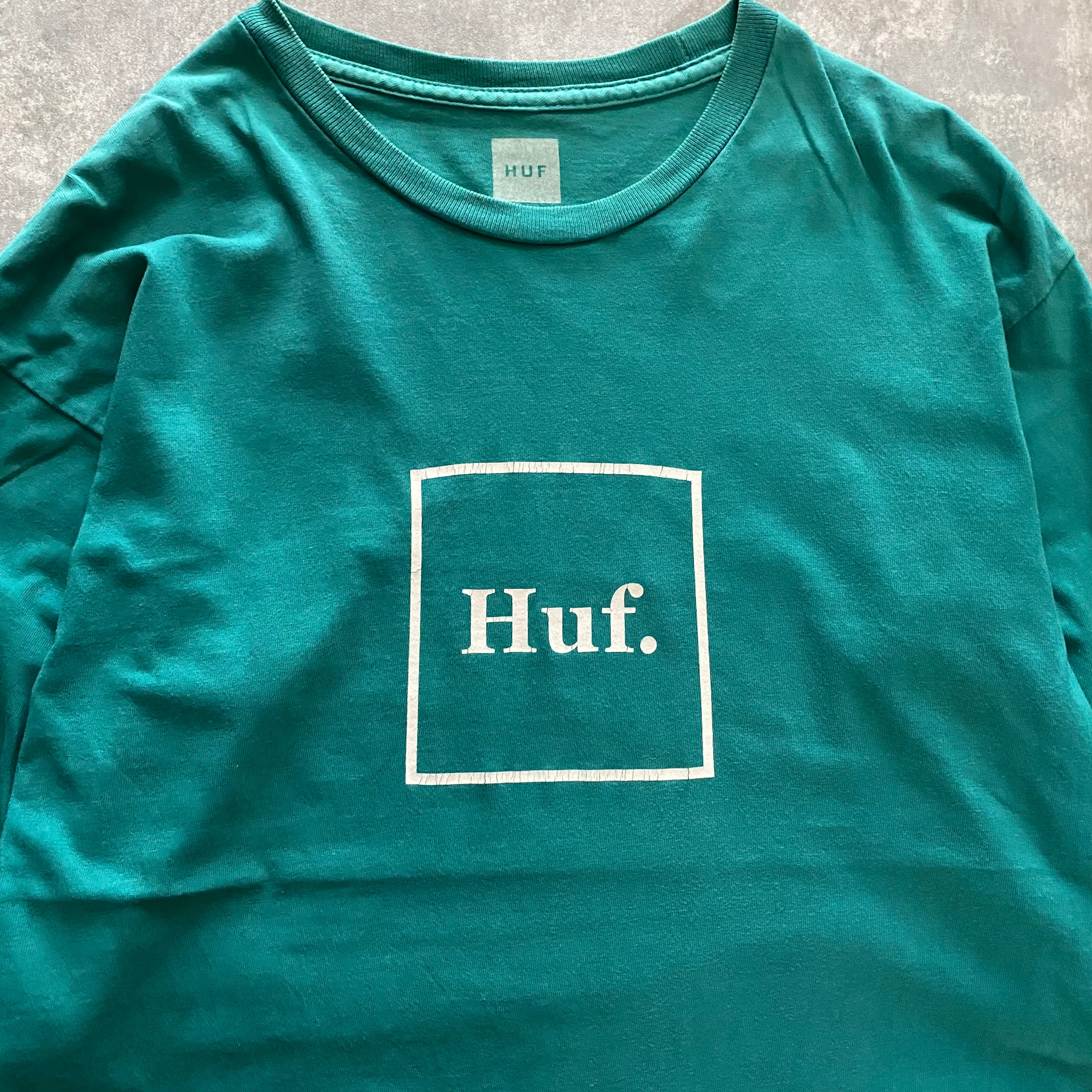 【HUF】ハフ　スウェット　ボックスロゴ　XL　ベージュ　人気カラー