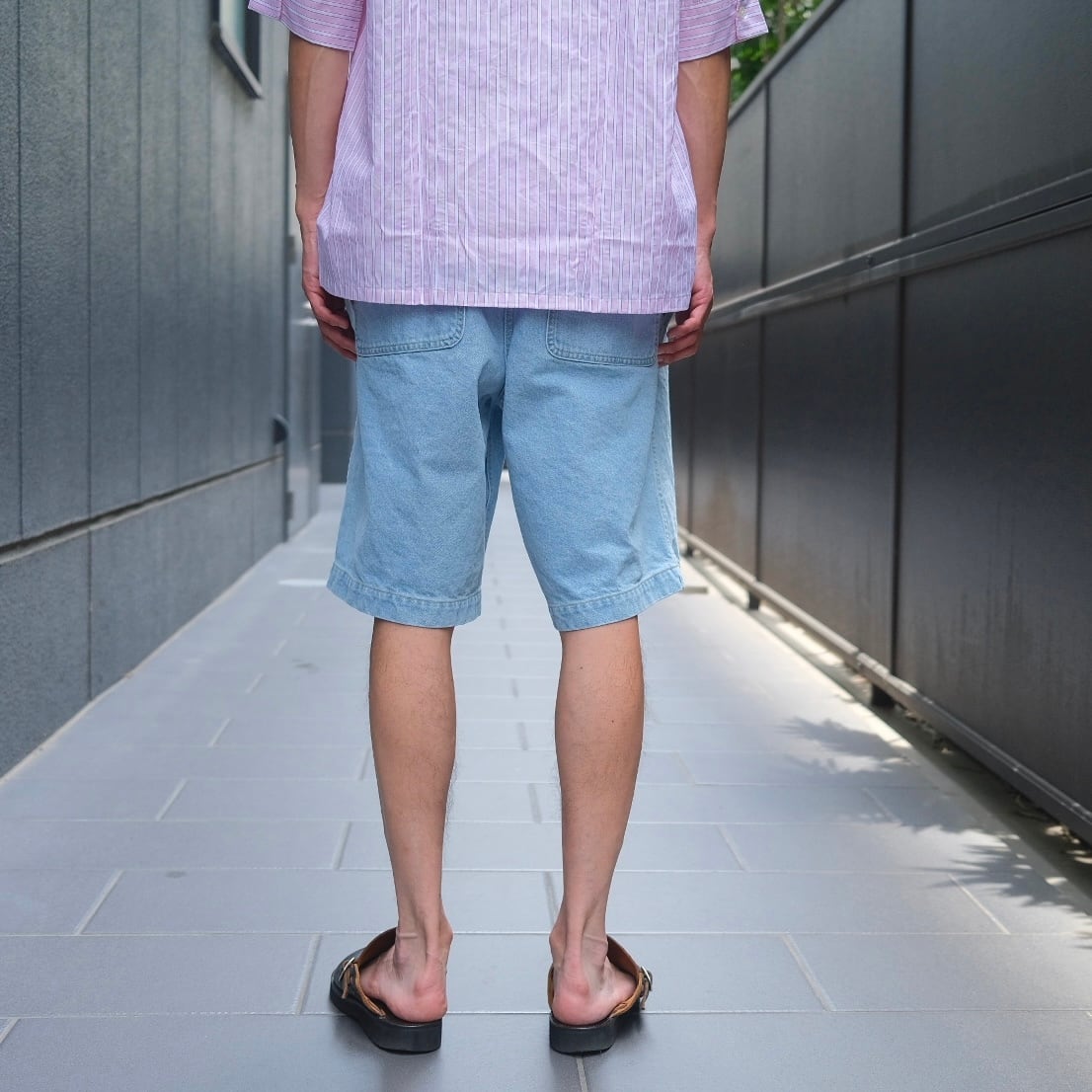 美品 Sans Limite デニム ハーフパンツ サンリミット ショーツ Sans limite(サンリミット) /ボクサーショーツ13.5ozデニム-indigo