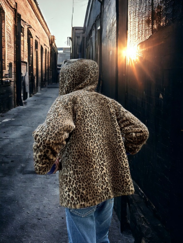 【LADIES'&KIDS】leopard fur&leather vintage outer