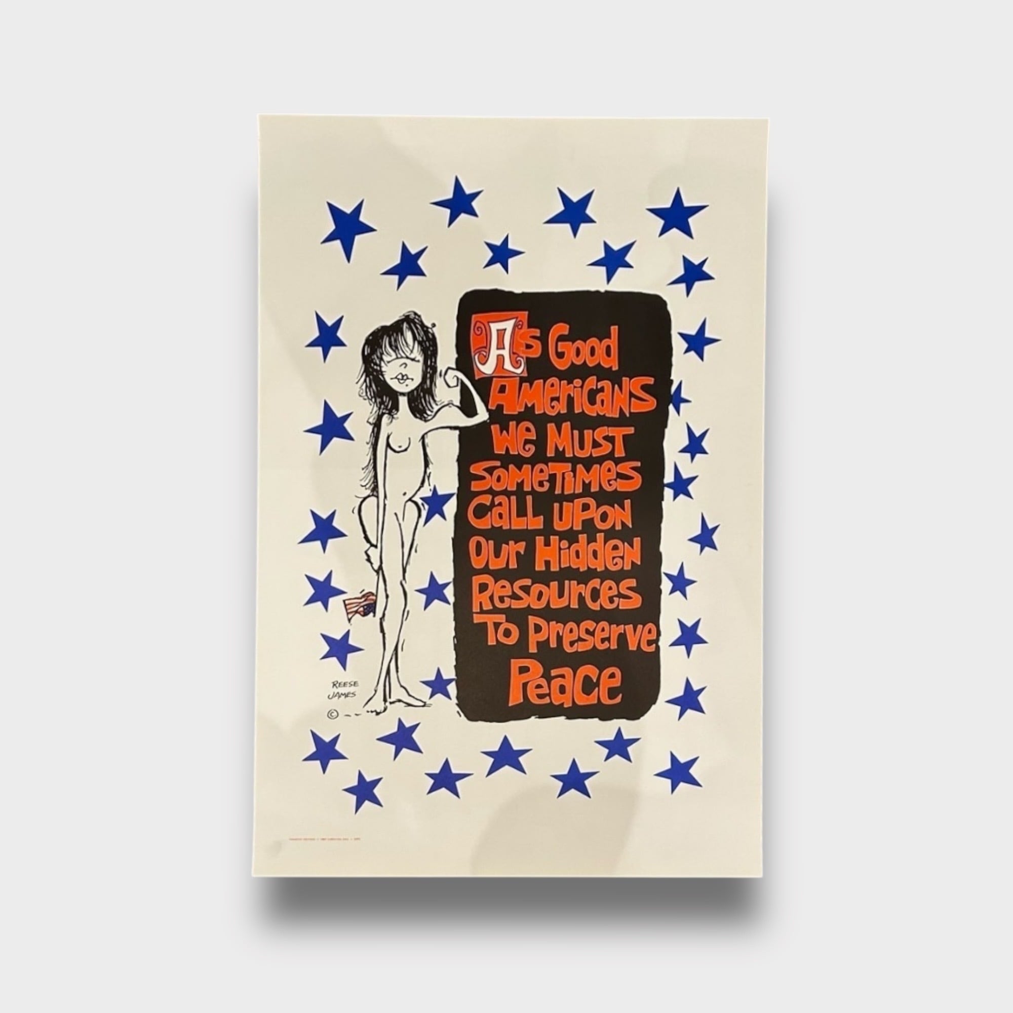 Special!! Deadstock!! 1960s〜1970s REESE JAMES Message graphic poster