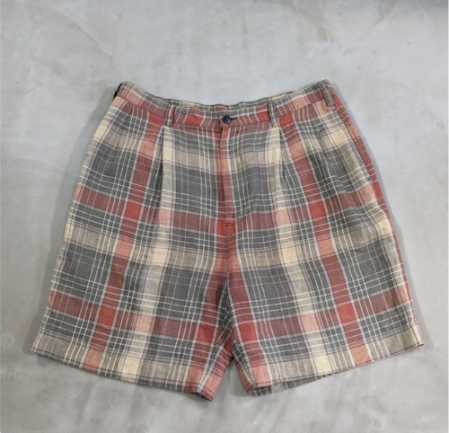 nautica "skipper" linen check shorts 小岩店