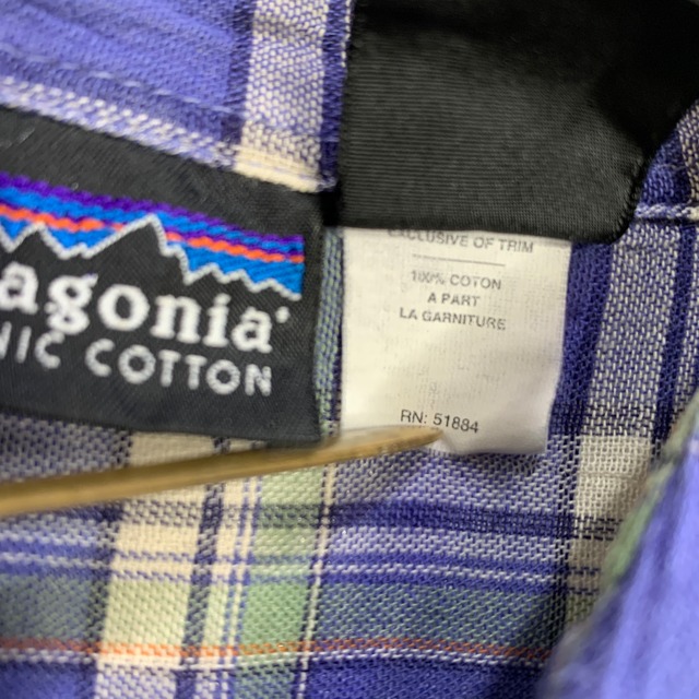 Patagonia ACヤーンダイシャツ 98年 ポルトガル製 L 青系