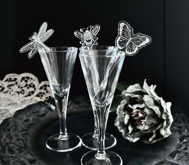 フードピック10本セット//NATURE（BUGS)　アンティーク昆虫